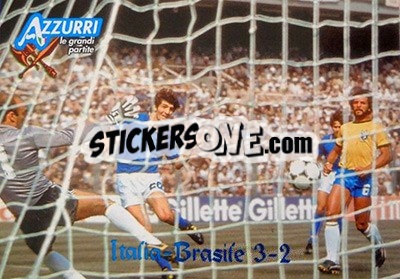 Sticker Italia-Brasile 1982 - Azzurri Trading Cards 2004 n. 109 - Panini