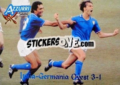 Sticker Italia-Germania Ovest 1982