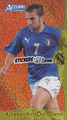 Sticker Del Piero - Azzurri Trading Cards 2004 n. 131 - Panini
