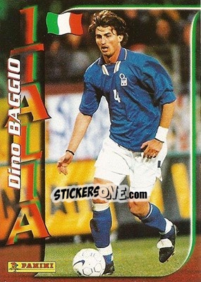 Sticker Dino Baggio - Azzurri ai Mondiali 1998 n. 11 - Panini