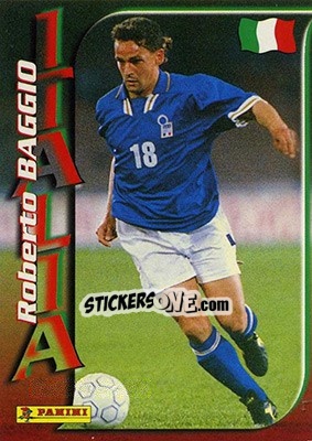 Figurina Roberto Baggio - Azzurri ai Mondiali 1998 - Panini