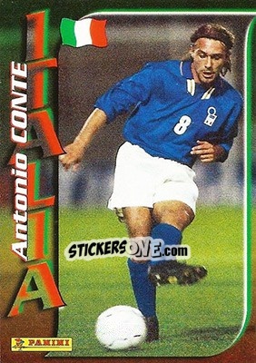 Sticker Antonio Conte - Azzurri ai Mondiali 1998 n. 18 - Panini