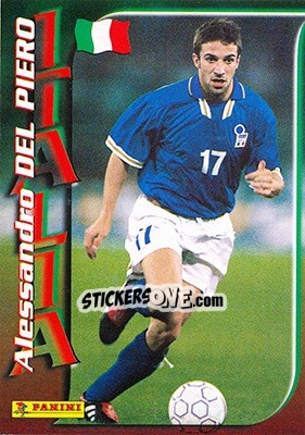 Sticker Alessandro Del Piero - Azzurri ai Mondiali 1998 - Panini