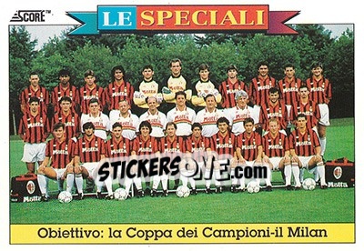 Sticker Obiettivo: La Coppa dei Campioni Milan - Italian League 1993 n. 13 - Score