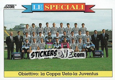 Sticker Obiettivo: La Coppa Uefa-la Juventus - Italian League 1993 - Score