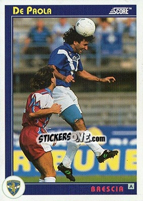 Sticker De Paola - Italian League 1993 n. 59 - Score