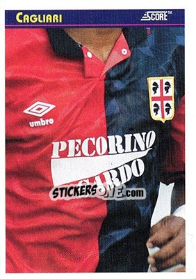 Sticker Cagliari - Italian League 1993 - Score