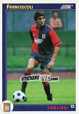 Cromo Francescoli - Italian League 1993 - Score