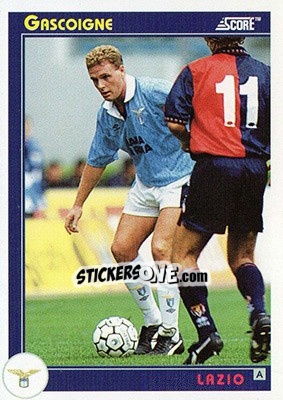 Sticker Gascoigne - Italian League 1993 n. 189 - Score