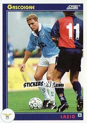 Cromo Gascoigne - Italian League 1993 - Score