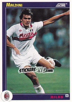 Sticker Maldini - Italian League 1993 n. 202 - Score