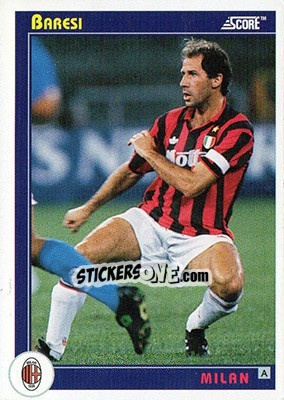 Sticker F.Baresi - Italian League 1993 n. 205 - Score