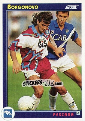 Figurina Borgonovo - Italian League 1993 - Score