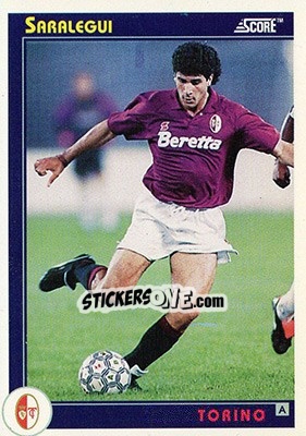 Sticker Saralegui - Italian League 1993 n. 324 - Score