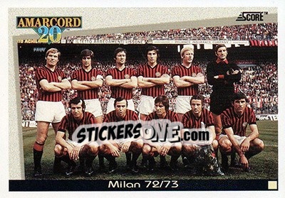 Sticker Milan 72/73 - Italian League 1993 n. 362 - Score
