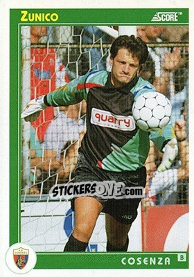 Sticker Zunico - Italian League 1993 n. 388 - Score