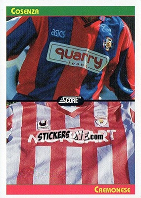 Sticker Cosenza / Cremonese - Italian League 1993 - Score