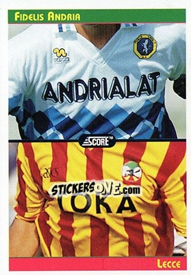 Sticker Fidelis Andria / Lecce - Italian League 1993 n. 401 - Score