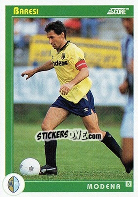 Sticker Baresi - Italian League 1993 - Score