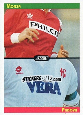 Sticker Monza / Padova - Italian League 1993 - Score