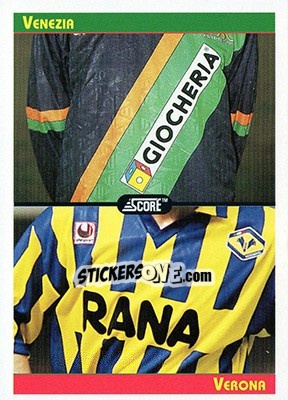 Sticker Venezia / Verona - Italian League 1993 n. 455 - Score