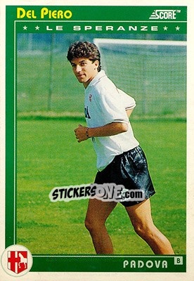 Sticker Del Piero - Italian League 1993 n. 466 - Score