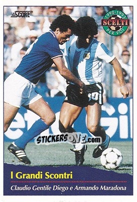 Sticker Gentile / Maradona - Italian League 1993 n. 490 - Score