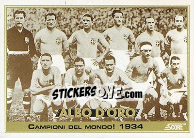 Sticker Campioni del Mondo 1934 - Italian League 1993 n. 496 - Score