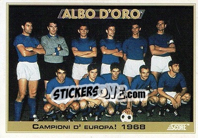 Sticker Campioni D'Europa 1968 - Italian League 1993 n. 498 - Score