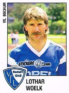 Cromo Lothar Woelk - German Football Bundesliga 1987-1988 - Panini