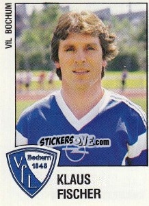 Sticker Klaus Fischer - German Football Bundesliga 1987-1988 - Panini
