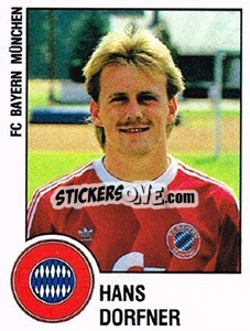 Sticker Hans Dorfner - German Football Bundesliga 1987-1988 n. 247 - Panini