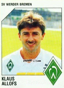Sticker Klaus Allofs - German Football Bundesliga 1992-1993 n. 37 - Panini