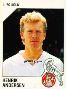 Sticker Henrik Andersen - German Football Bundesliga 1992-1993 n. 160 - Panini