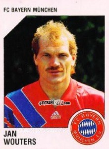 Sticker Jan Wouters - German Football Bundesliga 1992-1993 n. 218 - Panini