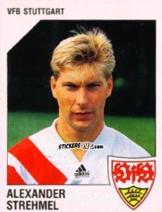 Sticker Alexander Strehmel - German Football Bundesliga 1992-1993 n. 293 - Panini