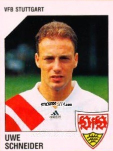 Sticker Uwe Schneider - German Football Bundesliga 1992-1993 n. 294 - Panini