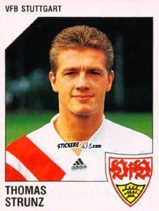 Sticker Thomas Strunz - German Football Bundesliga 1992-1993 n. 297 - Panini