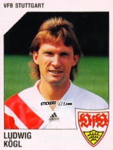 Sticker Ludwig Kögl - German Football Bundesliga 1992-1993 n. 301 - Panini