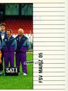 Sticker Mannschaft FSV Mainz 05 - German Football Bundesliga 1992-1993 n. 404 - Panini