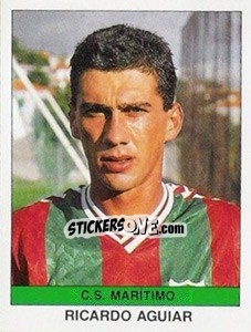 Sticker Ricardo Aguiar - Futebol 1990-1991 n. 91 - Panini