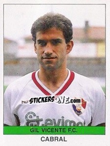 Sticker Cabral - Futebol 1990-1991 n. 175 - Panini