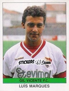 Figurina Luis Marques - Futebol 1990-1991 - Panini
