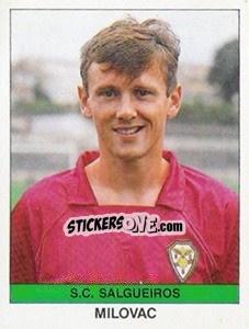 Sticker Milovac - Futebol 1990-1991 - Panini