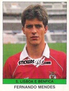Sticker Fernando Mendes - Futebol 1990-1991 - Panini