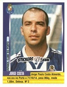 Sticker Jorge Costa - Futebol 1998-1999 - Panini
