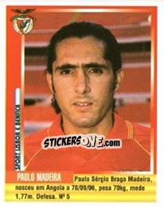 Sticker Paulo Madeira - Futebol 1998-1999 - Panini