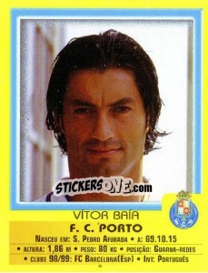 Figurina Vitor Baia - Futebol 1999-2000 - Panini
