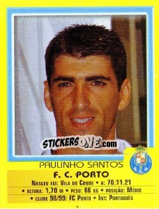 Cromo Paulinho Santos - Futebol 1999-2000 - Panini