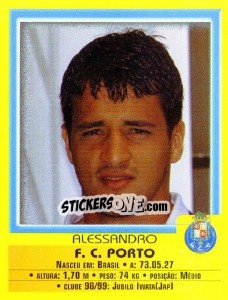 Sticker Alessandro - Futebol 1999-2000 n. 12 - Panini